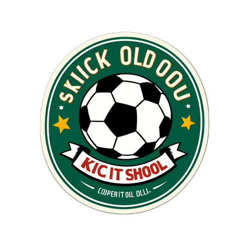 Stiker Gaya Retro Sepak Bola Eropah