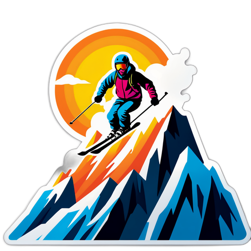 Лижник на гірському схилі