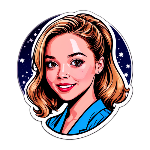 En sjov tegning af Sydney Sweeney i en glamorøs filmrolle