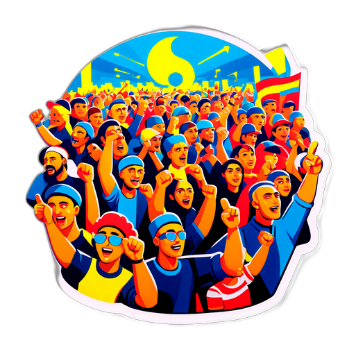 Выразительный дизайн людей на митинге в Киеве с яркими плакатами