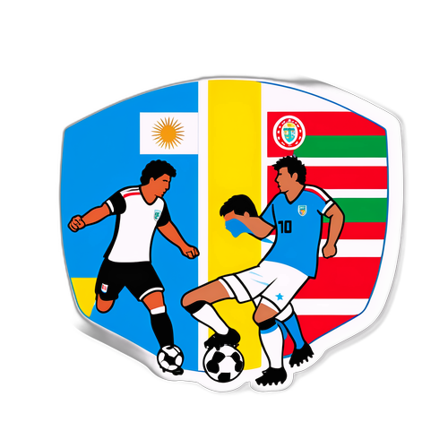 Design Minimalista delle Squadre di Calcio Paraguay vs Uruguay