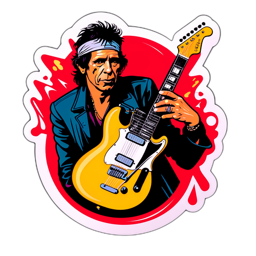 Keith Richards' Guitar Riffs Sticker