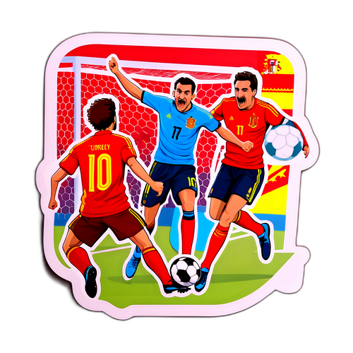 Fodbold Aktion mellem Spanien og Tyrkiet