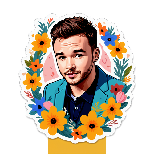 Heartfelt Tribute: Floral Frame Surrounds Liam Payne with 'Always in Our Hearts'