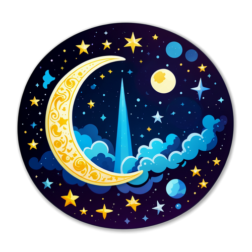 Autocollant Céleste Pleine Lune