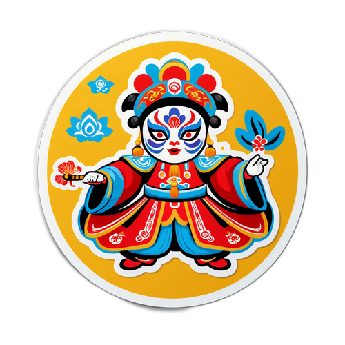 京剧元素设计贴纸