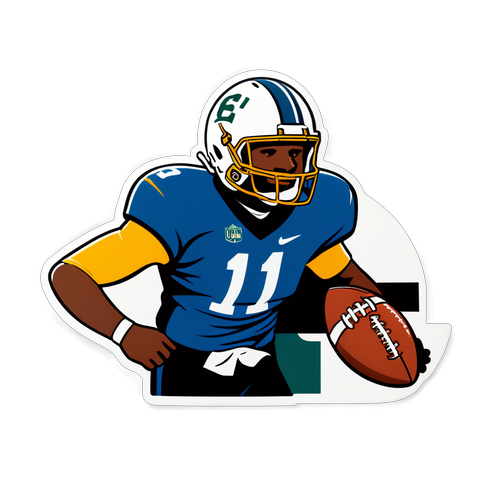 College Football Excitement Sticker