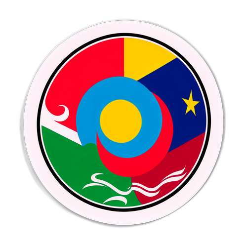 아제르바이잔과 프랑스의 문화 요소를 결합한 아트 스티커