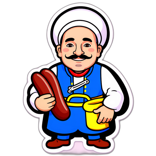 Чарівний персонаж з Болграда з українською ковбасою