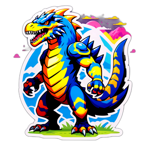 Наліпка з монстром з гри Monster Hunter