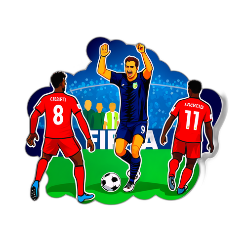 Tạo một nhãn dán với cảnh trận đấu tại FIFA Club World Cup