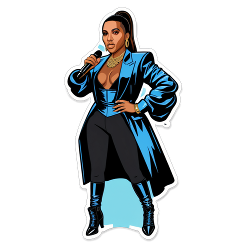 Sticker ya Bianca Censori na Kanye West