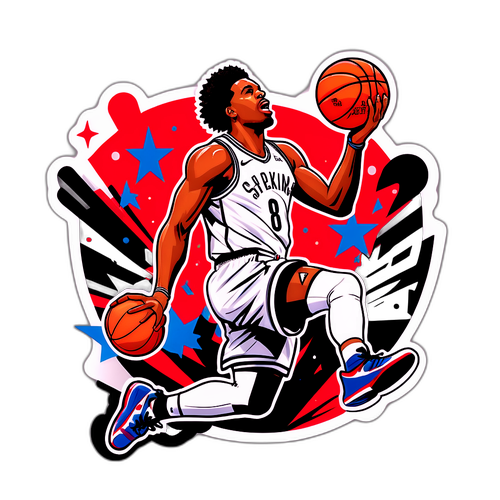 Isang Dramatic na Aksyon ng Manlalaro na Nagtatangkang Ishoot ang Basket