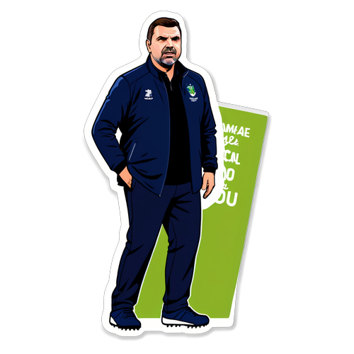 Sticker Merayakan Ange Postecoglou