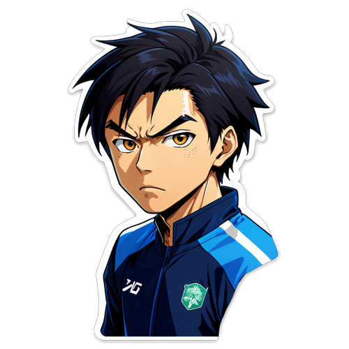 試合に臨む前田大然の真剣な表情