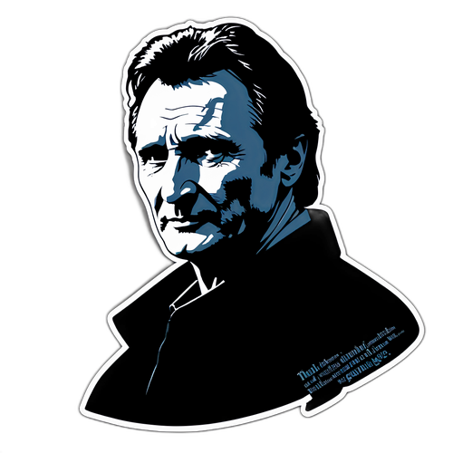 Minimalist Liam Neeson Silhuett