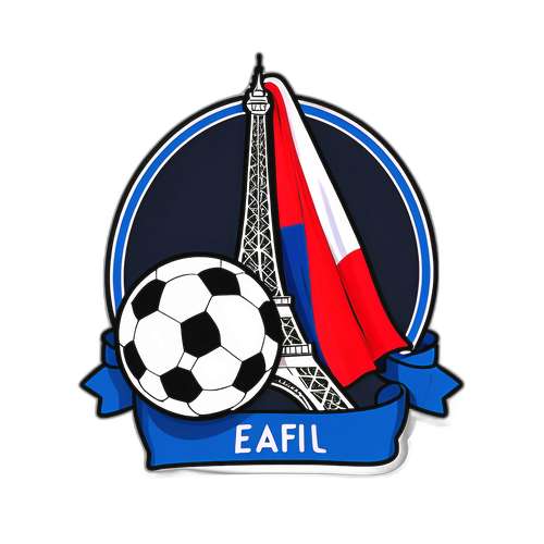 Sticker ya Mrembo wa Eiffel Tower na Soksi ya Soka