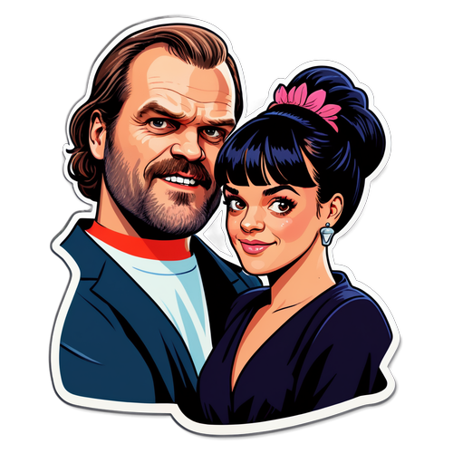 David Harbour och Lily Allen Duett