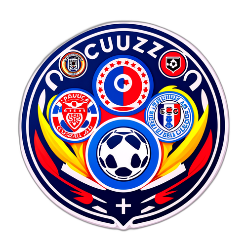 Stiker Kreatif Logo Pachuca dan Cruz Azul