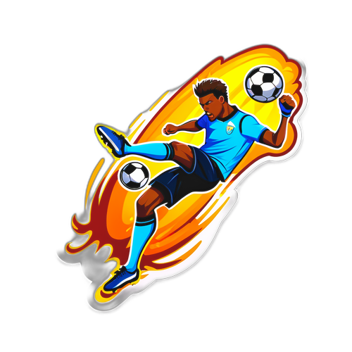 फुटबॉल किक स्टिकर