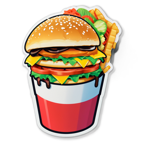 Walang Makatalo sa Burger na Ito! Tzuyang Mukbang-Inspired Sticker na Hinding-Hindi Mo Matatanggihan!