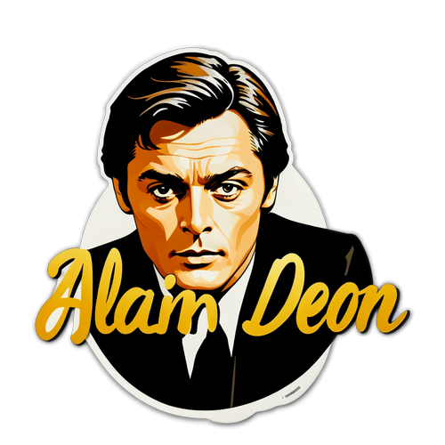 Alain Delon: Den Tidlösa Elegansen i Svart och Guld!