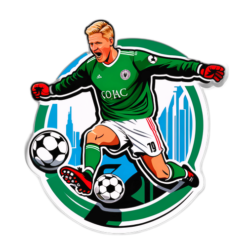 Sejrende klistermærke af Peter Schmeichel