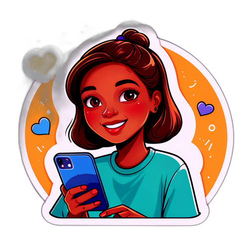 甜蜜视频聊天的年轻艺术家