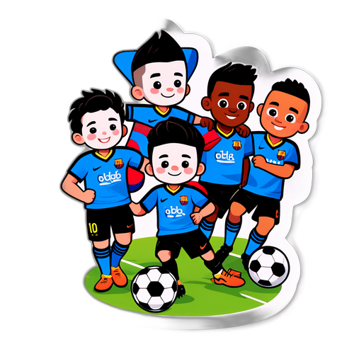 Lekne fotballklistermerker av Oviedo og Barcelona
