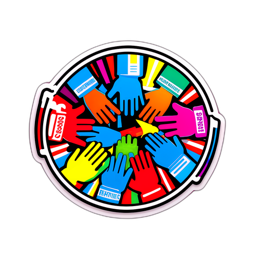 Sticker van de 'Suspension Réforme Retraites'