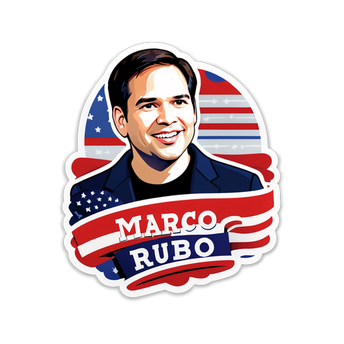 Politiske Klistermærke med Marco Rubio