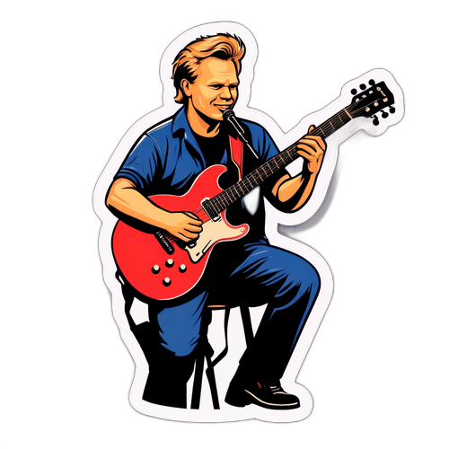 Jani Tanskanen muusikkona kitaralla