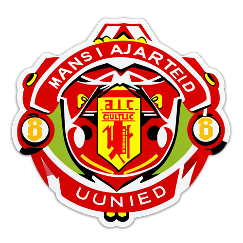 Stiker Ikonik Jersi Merah Man United