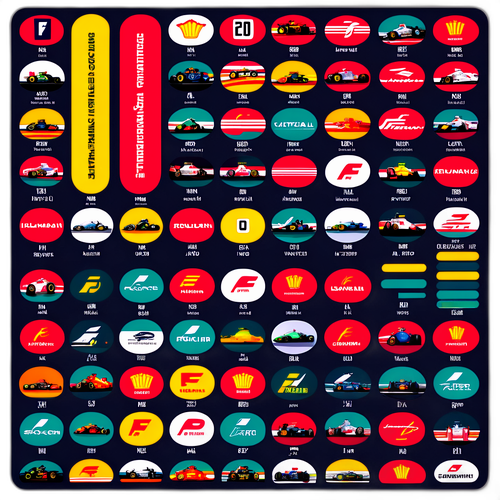 F1 Ståingsklistremerke med Toppløpere og Biler