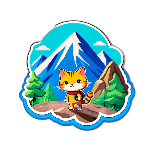 小猫“豆豆”的励志贴纸