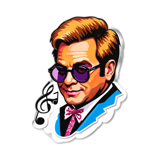 Adesivo Iconico di Elton John
