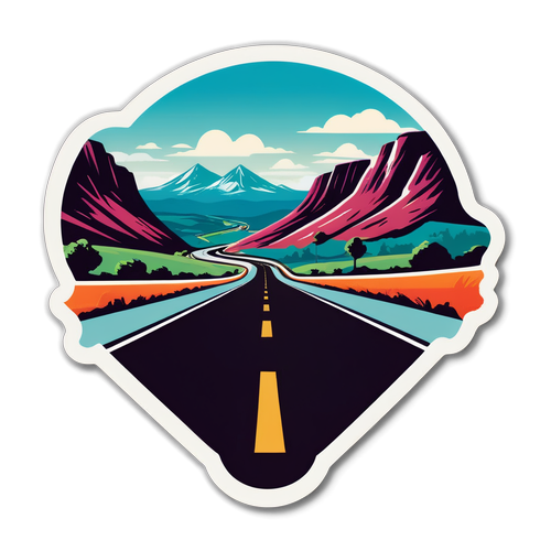 Stiker Pemandangan Jalan A66