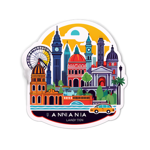 艺术城市地标贴纸