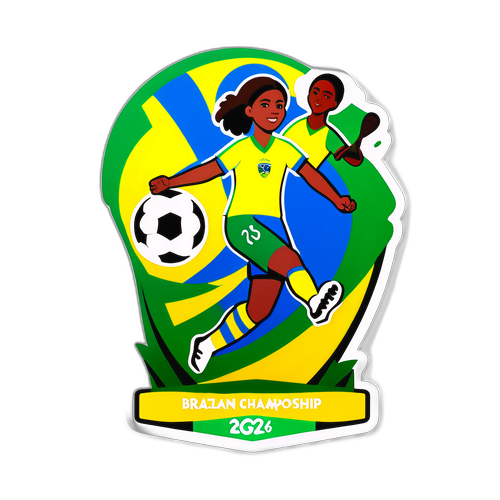 Adesivo Celebrando o Campeonato Brasileiro Feminino 2026