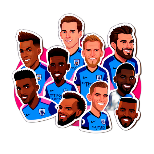 프리미어 리그 유명 선수들 만화 스타일 스티커