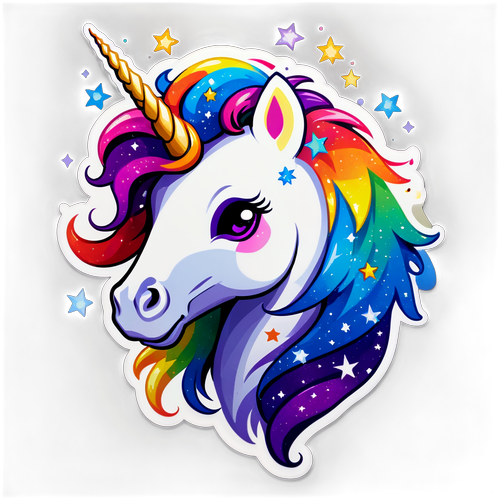 Sticker ng Misteryosong Unicorn