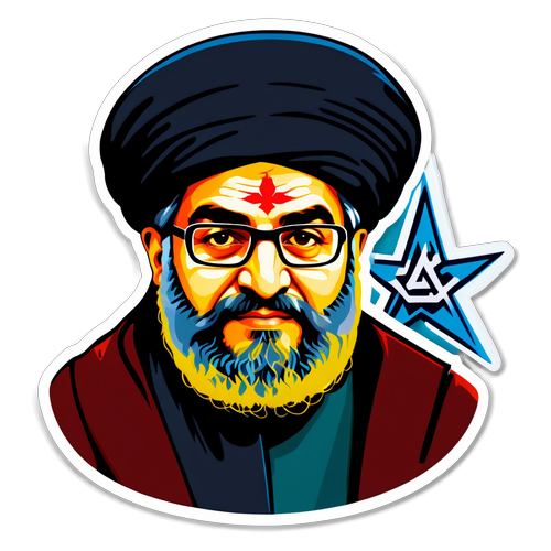 Découvrez l'Illustration Surprenante de Hassan Nasrallah: Un Symbole de Paix pour le Liban!