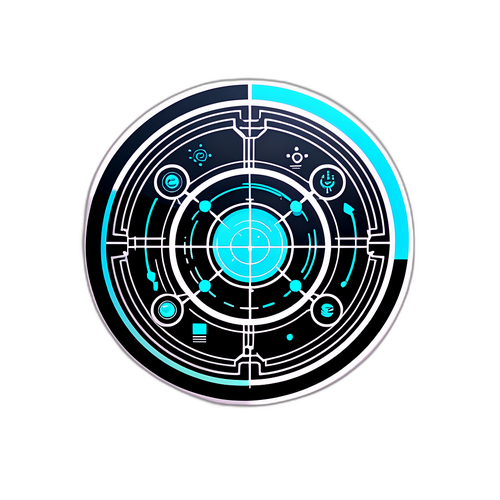 Futuristisches Stickerdesign für Palantir