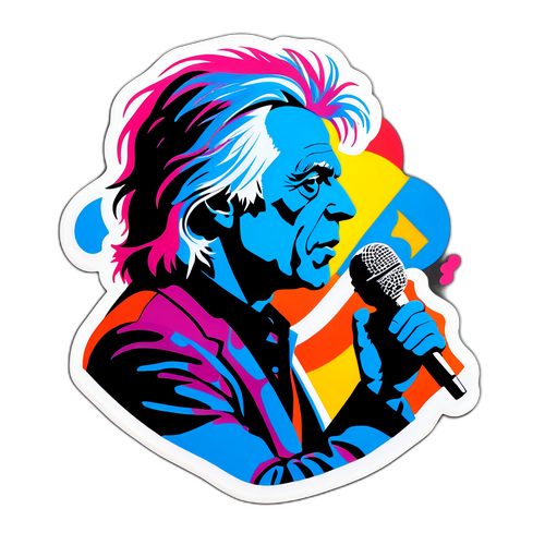 Bob Geldof Silhouette Sticker