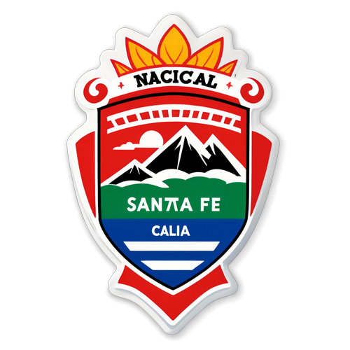 Sticker que representa la pasión del partido entre Nacional y Santa Fe