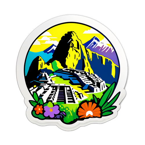 Sceniczny naklejka z krajobrazami Peru