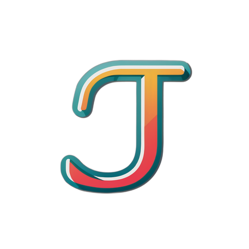 मिनिमलिस्टिक आधुनिक 'J' स्टिकर