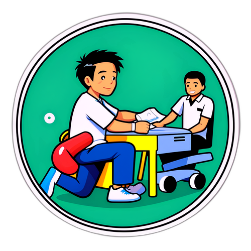 励ましのリハビリシーン