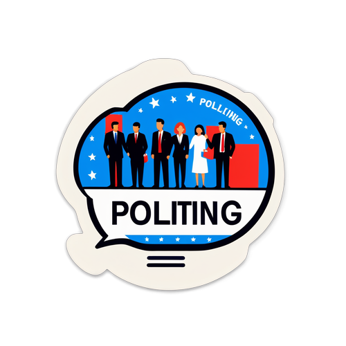Sticker ng mga Tao na Pumapasok sa Botoan