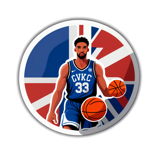 UK Basketball Enthusiast Modern Sticker